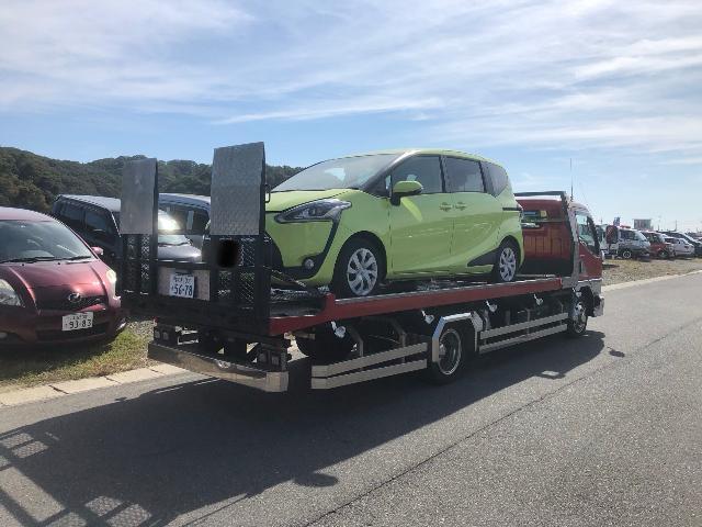 スズキ　ワゴンR レッカー　　トヨタ　シエンタ　冠水車　水没車　レッカー　ロードサービス　レッカー移動　福島県　いわき市　台風被害　被災