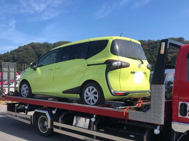 スズキ ワゴンr レッカー トヨタ シエンタ 冠水車 水没車 レッカー ロードサービス レッカー移動 福島県 いわき市 台風被害 被災 グーネットピット