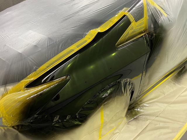 トヨタ 30プリウス リバティーウォーク オーバーフェンダー サイドディフューザー　加工 塗装 取付 アーチ上げ 福島県いわき市
