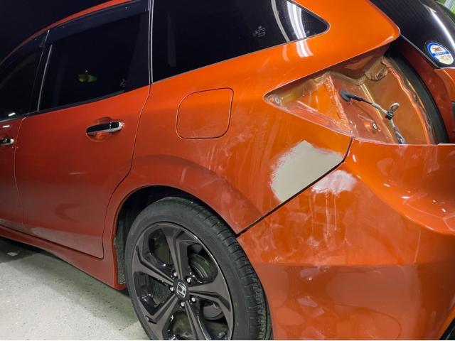 ホンダ ジェイド クオーター リアバンパー 修理 鈑金塗装 補修 福島県いわき市