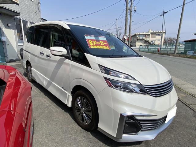 山形県　山形市　山形　新車　新車販売　販売　中古車　中古車販売　ニッサン　セレナ　ライダー　平成28年式　年式　用品取付　車検整備