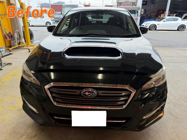 スバル レヴォーグ ボンネットダクト塗装 カスタム