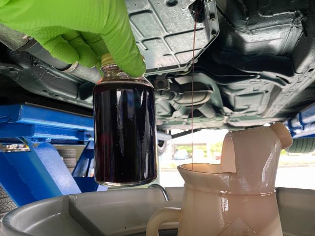 GRF　インプレッサ　STI　ATF交換　圧送交換　トルコン太郎　福島県　福島市　MSG　オイルパン洗浄　ストレーナー交換