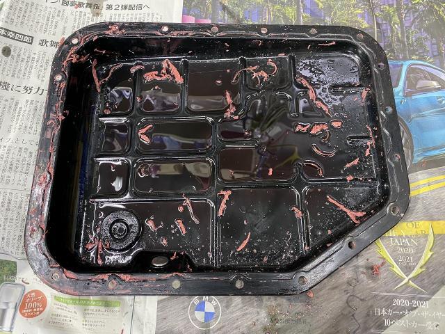 GRF　インプレッサ　STI　ATF交換　圧送交換　トルコン太郎　福島県　福島市　MSG　オイルパン洗浄　ストレーナー交換