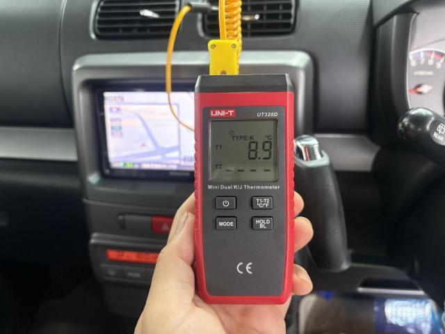 ダイハツ　ムーヴコンテ  L575S 　TEXA　エアコンガスクリーニング エアコン修理　エアコンガス補充　エアコン　R134a　配管洗浄　真空引き　エアコン冷えない　冷え改善　コンプレッサーオイル交換　福島県　福島市