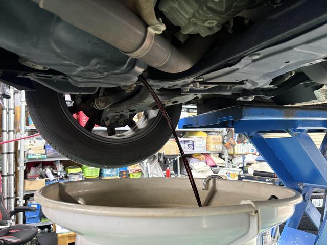 トヨタ エスティマ GSR55 V6 3.5 エンジンオイル交換 オイル 汚れ ドレン ガスケット 規定量 規定トルク ワコーズ メンテナンス 定期交換 整備 点検 福島県 福島市 東北