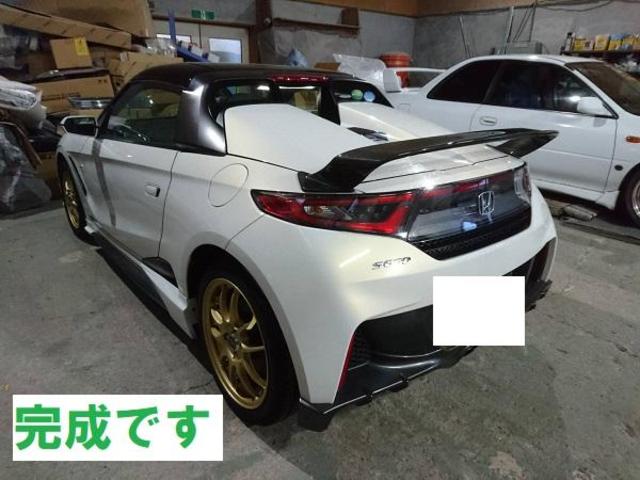 リヤスポイラー取付　ホンダ「無限 MUGEN」製カーボン　ホンダ：S660