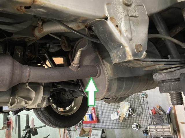 マフラー修理の選択肢。後部のリペアマフラー設定は有難いです。ダイハツ：ハイゼットトラック