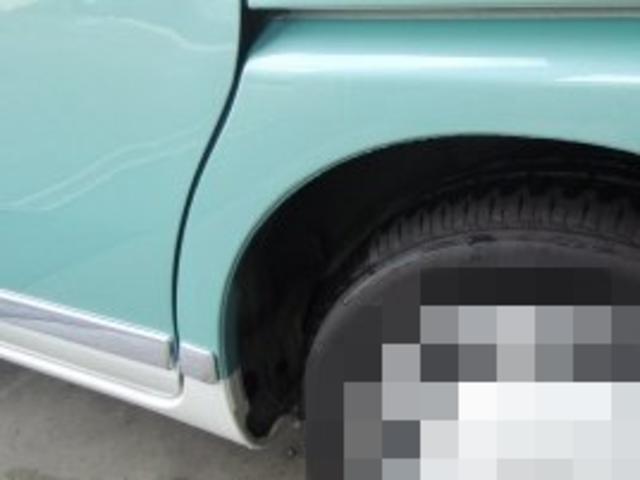 ダイハツ ムーヴキャンバス スライドドアと後ろタイヤ上(クォーター) キズ・へこみ直し 広島市南区