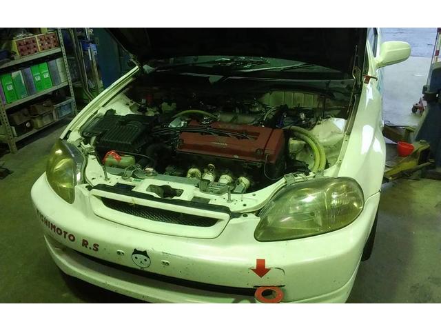 RSシビック、整備プロセス【岡山市　レースカー　レストア　そのた車検・修理・取付お任せください】