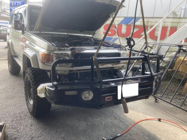 GRJ76Kランドクルーザー76 ブラックヘッドライト交換 ARB GRJ76Kランドクルーザー76 ブラックヘッドライト交換 ARB