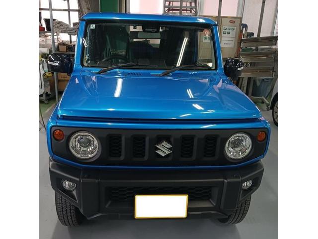 スズキ　ジムニー　フロントガラス　交換修理【岡山県　倉敷市で傷・ヘコミ修理、事故、鈑金修理、ガラス修理の事ならＹＵＡＳＡｇｌａｓｓ　倉敷中島店　ユアサ自動車(株)へお問合わせ下さい！】