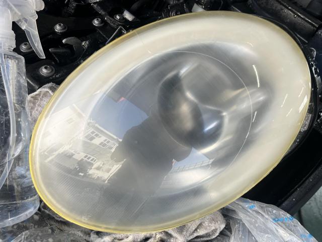 MINI F系　ミニクーパー　ヘッドライト研磨　ライト修理　コーティング　岡山市　南区　