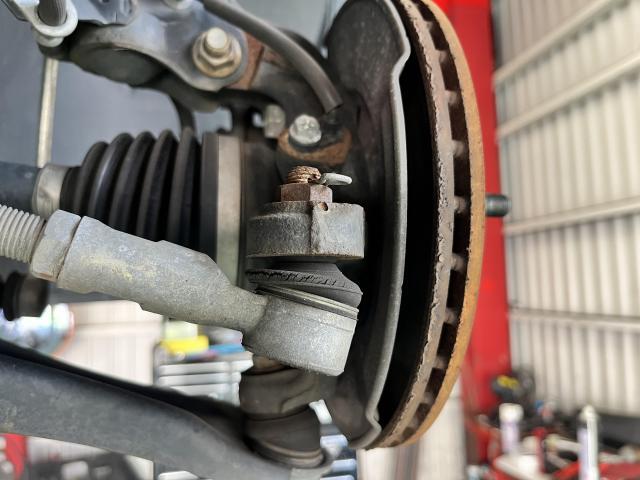 スズキ　クロスビー　12ヶ月点検　1年点検　ロアボールジョイントブーツ交換　タイロッドエンドブーツ交換　岡山市　南区　