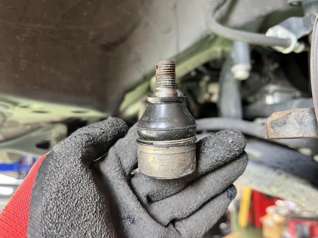 スズキ　クロスビー　12ヶ月点検　1年点検　ロアボールジョイントブーツ交換　タイロッドエンドブーツ交換　岡山市　南区　