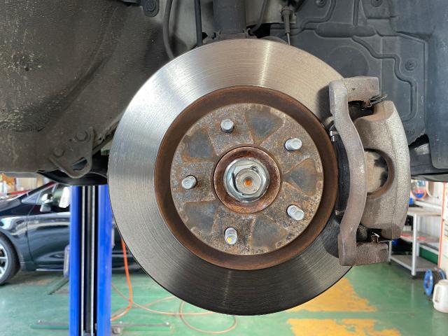 日産　エクストレイル　ブレーキ異音　ブレーキパッド交換　ローター交換　岡山市　南区
