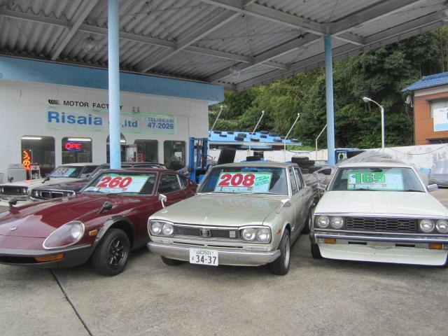 旧車をメインに扱っていますが、新車・中古車・外車・ミニバン・軽自動車など各種対応致します。