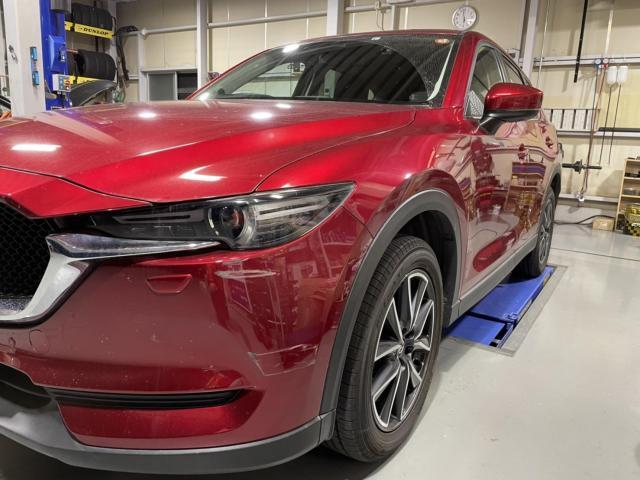 マツダ　CX-5　バンパー　リアドア　傷　鈑金　塗装　修理【山口県　周南市で持込でのタイヤ交換・ドライブレコーダー・ナビ等のパーツ取付・ドレスアップ・カスタムなら”Ｔａｋｅ　ｏｆ　テイク　オフ”へ！】