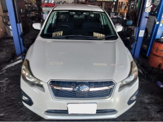 スバル　インプレッサスポーツ　車検  【岡山県　津山市で持込での各種パーツ取付・車検・整備・修理の事なら　（有）東部自動車販売整備工場 へお問合わせ下さい！　スバル協力業販店 】