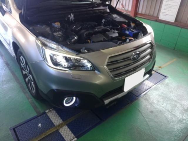 スバル　レガシィアウトバック　車検　【岡山県　津山市で持込での各種パーツ取付・車検・整備・修理の事なら　（有）東部自動車販売整備工場 へお問合わせ下さい！　スバル協力業販店 】