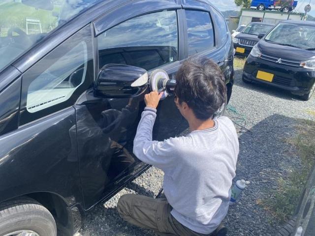 ホンダ　フィット　ガラスコーティング　　取り付け　持込　倉敷市　船穂　玉島　真備　浅口市　岡山市　玉野市　総社市