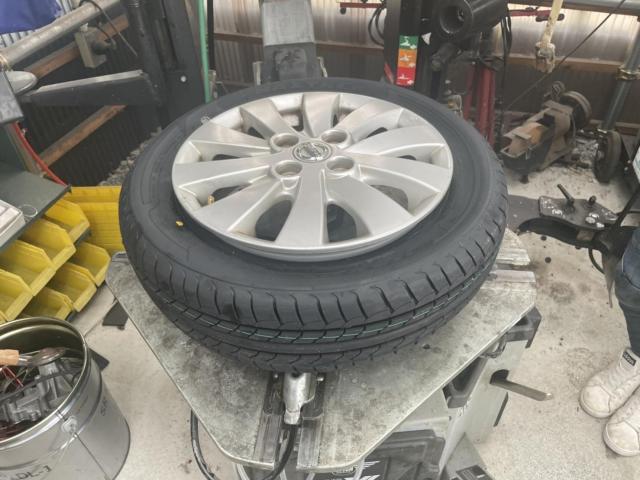 ダイハツ　タントカスタム　タイヤ交換（4本）L375S 岡山市東区