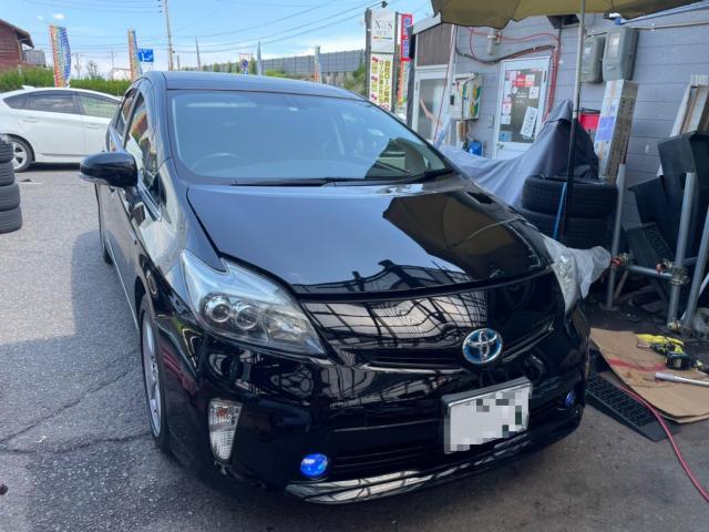 トヨタ 30系プリウス オプションフォグからノーマルフォグに交換 FCLカラーチェンジバルブ取付 ZVW30 岡山市東区