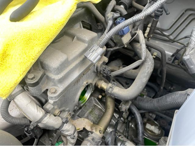 日産　マーチ　サーモスタット　交換　AK12 岡山市東区