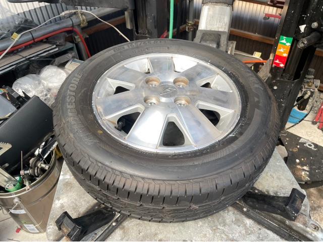 ダイハツ アトレーワゴン タイヤ交換 S321G改 岡山市東区