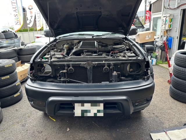 トヨタ ハイラックスサーフ フロントバンパー交換 K Z N 1 8 5 W