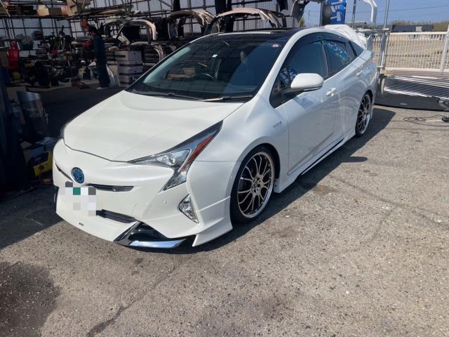 トヨタ 50系プリウス  モデリスタフルエアロ 取付 ZVW51 岡山市東区