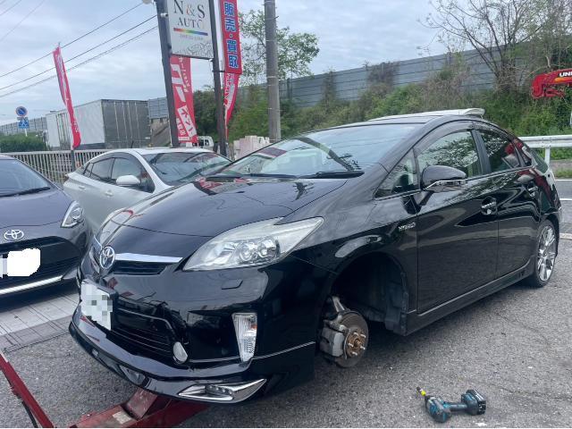 トヨタ 30系プリウス  タイヤ交換 ZVW30 岡山市東区