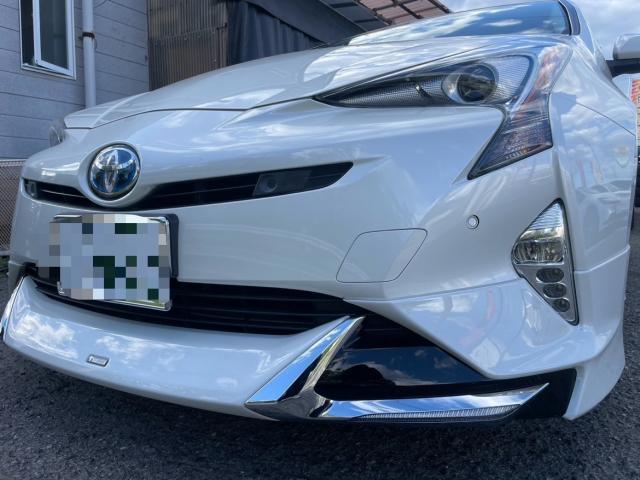 トヨタ 50系プリウス  モデリスタエアロ フロント 取付 18inホイール交換　ZVW51 岡山市東区