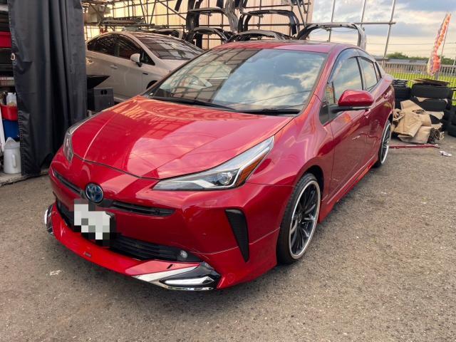 トヨタ 50系プリウス  モデリスタエアロ取付　19インチホイール交換　 ZVW51　岡山市東区