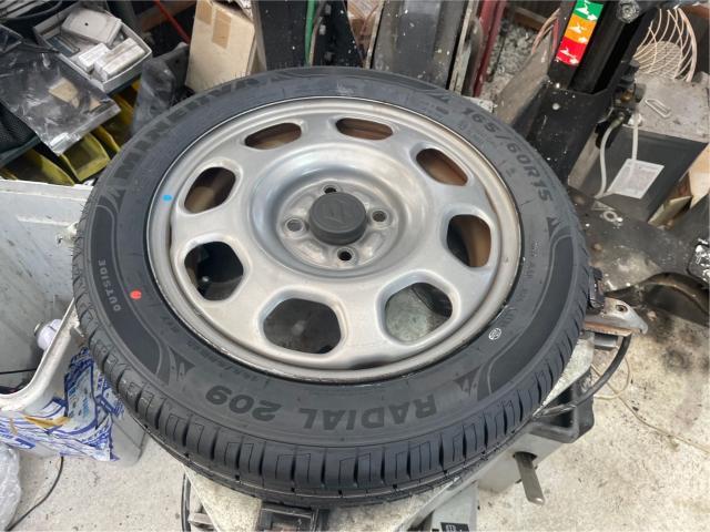 スズキ　ハスラー　タイヤ4本　ラジエーターグリル　交換　MR31S　岡山市東区