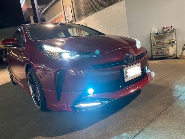 トヨタ 50系プリウス  fclツインカラーチェンジLEDフォグバルブ取付 　ZVW51　岡山市東区