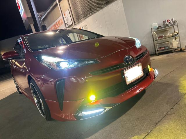 トヨタ 50系プリウス  fclツインカラーチェンジLEDフォグバルブ取付 　ZVW51　岡山市東区