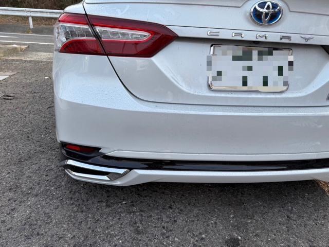 トヨタ　カムリ　リアエアロ塗装、エアロ ステー補強　AXVH70　岡山市東区