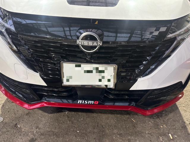 日産　オーラ　日産アリア　純正流用エンブレムイルミネーション 加工取付　FE13　岡山市東区