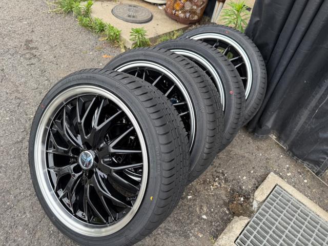 トヨタ　50プリウス 　17in→18inホイール　交換　ZVW51【岡山県岡山市　東区・中区・北区・赤磐市・瀬戸内市で持込でのタイヤ交換・ドライブレコーダー・ナビ等のパーツ取付・カスタムの事ならエヌアンドエスオートへお任せ】下さい！】