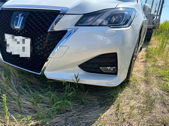 トヨタ　クラウンハイブリッド　フロントバンパー修理　AWS210【岡山県岡山市　東区・中区・北区・赤磐市・瀬戸内市で持込でのタイヤ交換・ドライブレコーダー・ナビ等のパーツ取付・カスタムの事ならエヌアンドエスオートへお任せ】下さい！】