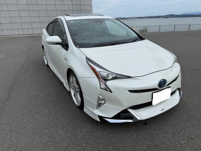 トヨタ　50プリウス　モデリスタエアロ取付　WORK19inホイール交換【岡山県岡山市　東区・中区・北区・赤磐市・瀬戸内市で持込でのタイヤ交換・ドライブレコーダー・ナビ等のパーツ取付・カスタムの事ならエヌアンドエスオートへお任せ下さい】