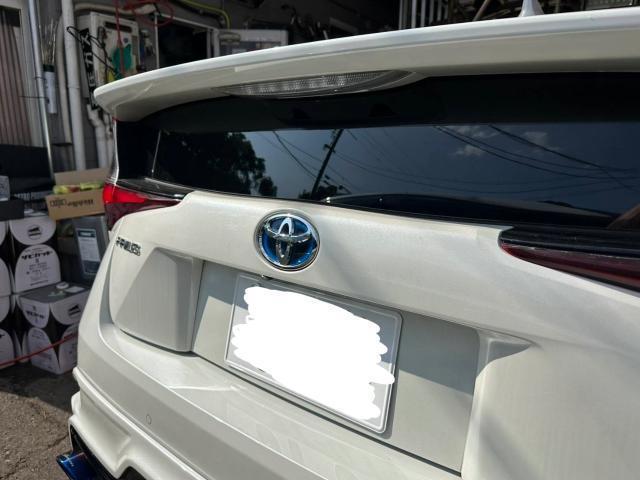 トヨタ　プリウス　外装品・エアロパーツ取付　ZVW51【岡山県岡山市　東区・中区・北区・赤磐市・瀬戸内市で持込でのタイヤ交換・ドライブレコーダー・ナビ等のパーツ取付・カスタムの事ならエヌアンドエスオートへお任せ】下さい！】