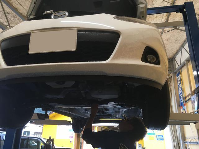 マツダ　デミオ　車検　整備【広島　廿日市　マツダ　車検　整備　点検　修理なら株式会社アイズブレイン　イノテック広島テクニカルセンターまで】