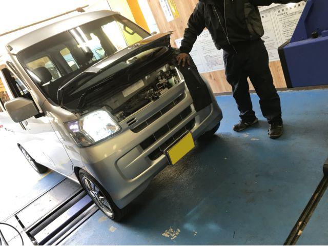 ダイハツ　ハイゼット　点検　整備　車検：広島　廿日市　軽自動車　ダイハツ車　車修理　継続検査　キズヘコミ修理なら株式会社アイズブレイン　イノテック広島テクニカルセンター