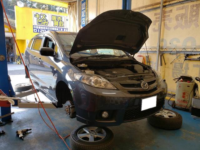 マツダ　プレマシー　車検　：対厳山　スカイアクティブ　セレーブル　エアロ　新型　中古　整備　修理なら株式会社アイズブレイン　イノテック広島テクニカルセンター