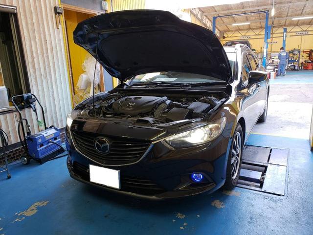 マツダ　アテンザ　ワゴン　車検　：北栄　スポーツ　セダン　20Ｓ　Ｌ　ステーションワゴン　整備　修理なら株式会社アイズブレイン　イノテック広島テクニカルセンター