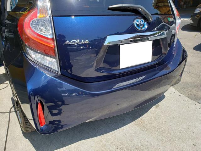 トヨタ　アクア　リア　バンパー　修理　：広島市　廿日市市　佐伯区　事故　接触　ぶつけた　修理なら株式会社アイズブレイン　イノテック広島テクニカルセンター