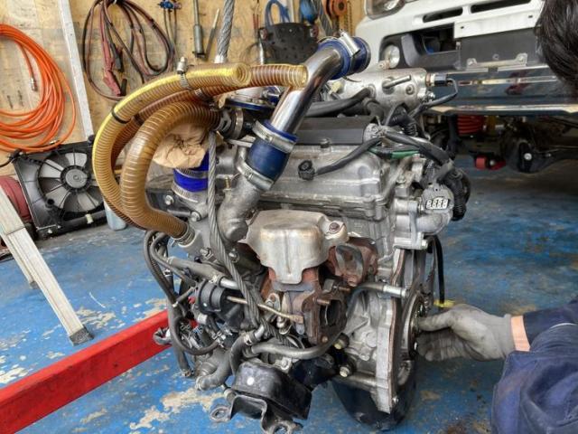 ジムニー　エンジン関連修理・整備　エンジン載せ替え　廿日市市　広島市　株式会社アイズブレイン　イノテック株式会社