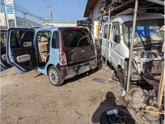 ダイハツ　ミラココア　外装修理　キズヘコミ直し　鈑金塗装　またまた入庫　その２　岡山市中区　岡山市南区岡山市北区　岡山市東区　桑野　藤崎